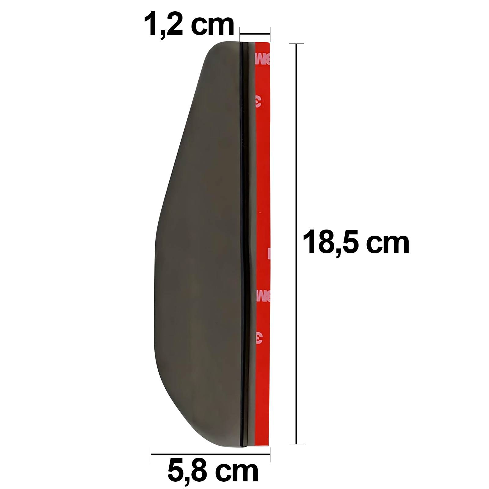 Déflecteur de Pluie pour Rétroviseur Voiture Fixation Adhésif Solide-3