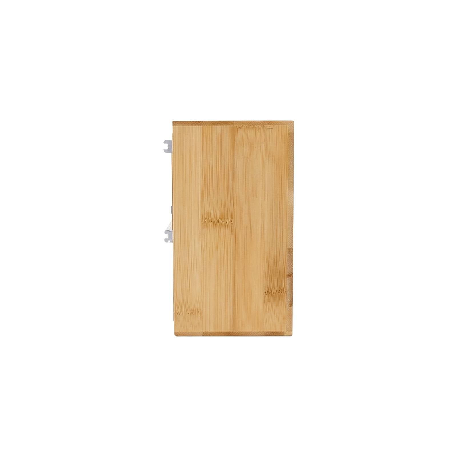 Distributeur Film Alimentaire et Papier Aluminium en Bambou Double Compartiment-4