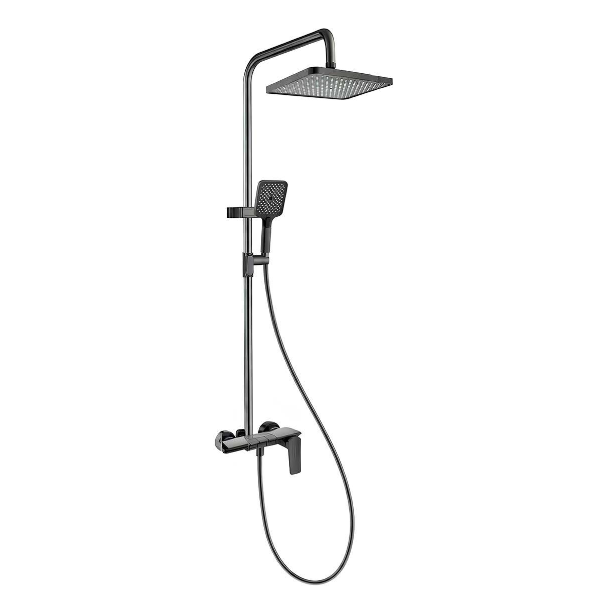 Colonne de Douche avec Mitigeur / Douche Pluie / Douchette Finition Chromé-0