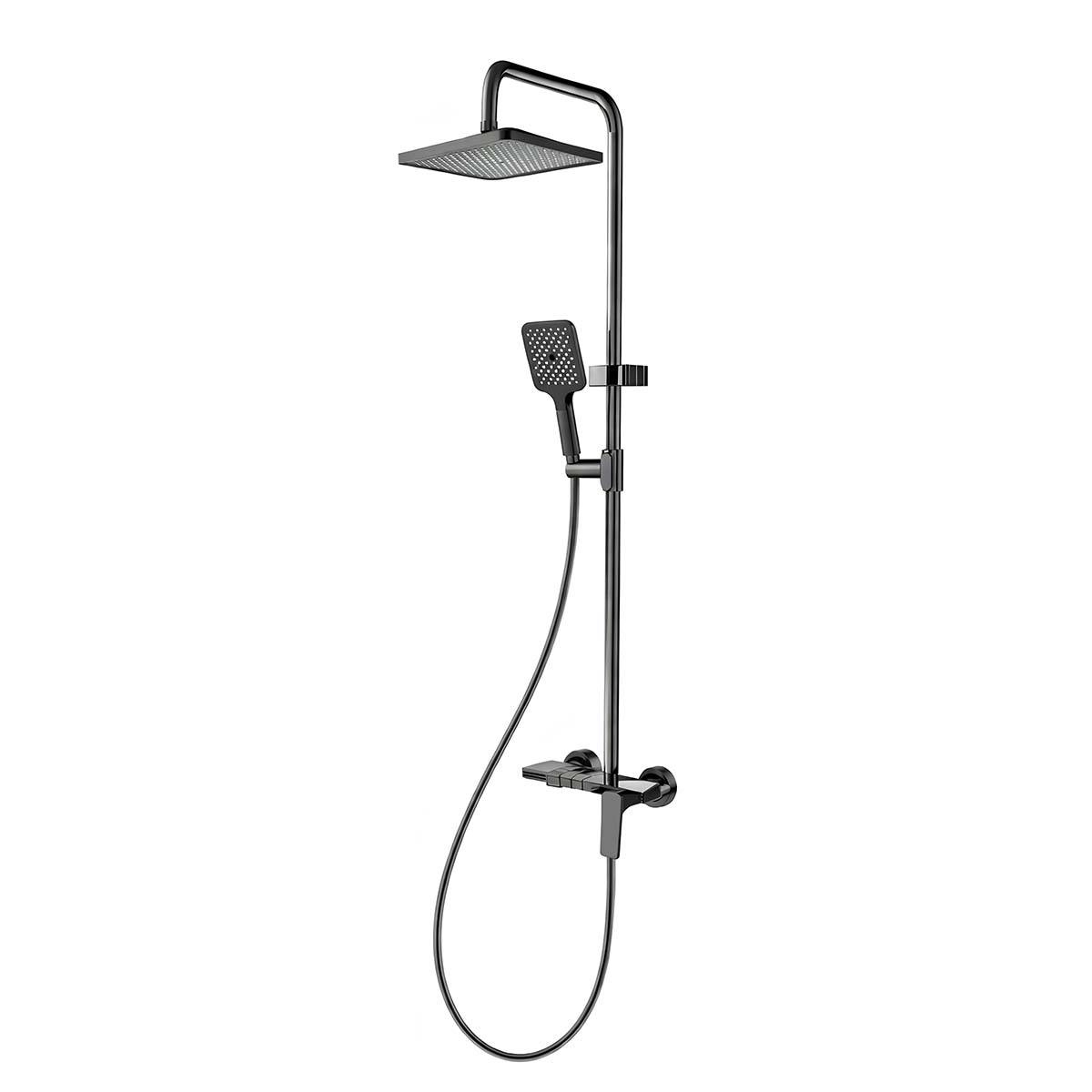 Colonne de Douche avec Mitigeur / Douche Pluie / Douchette Finition Chromé-3