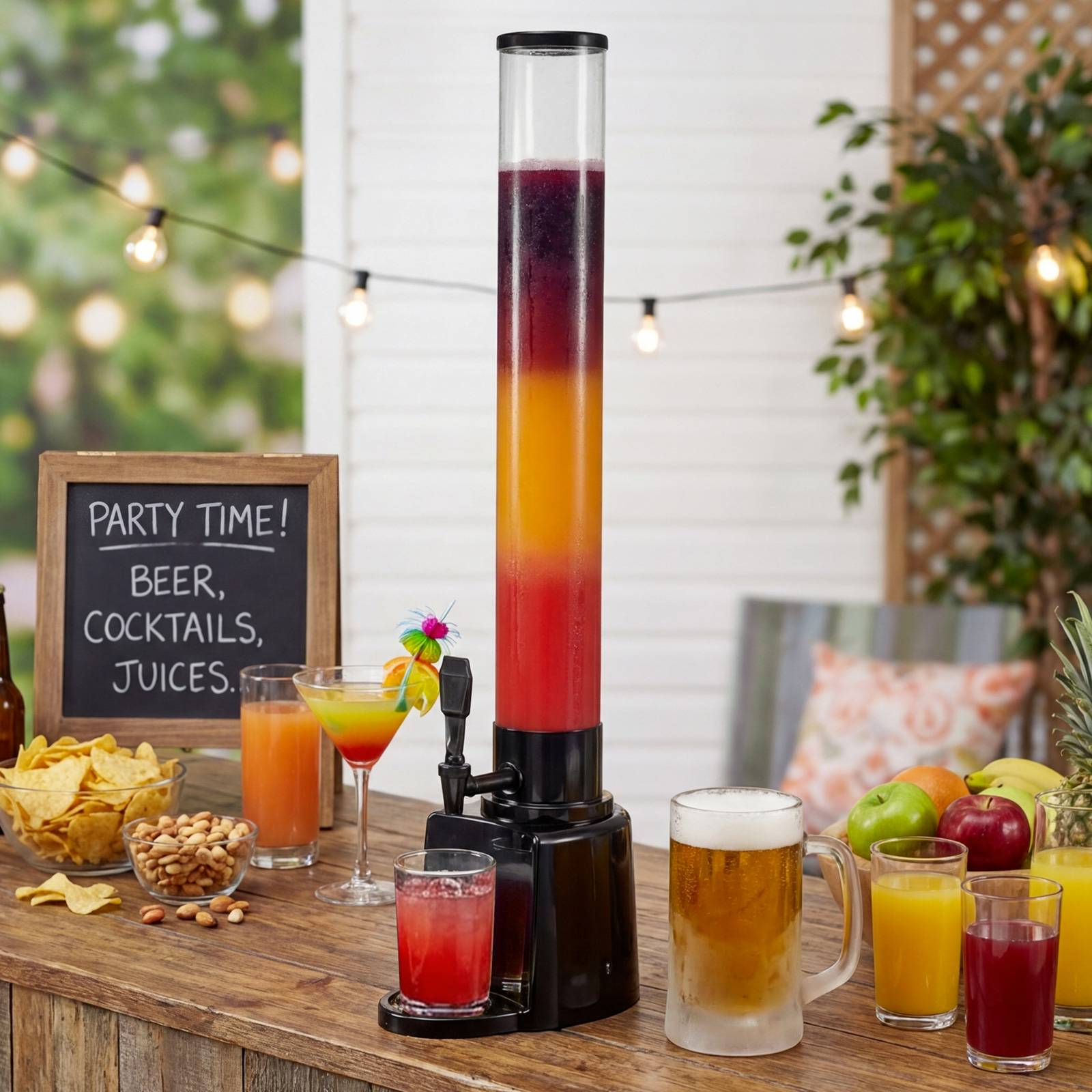 Distributeur de Boissons 3L avec Robinet et Réservoir Translucide-2