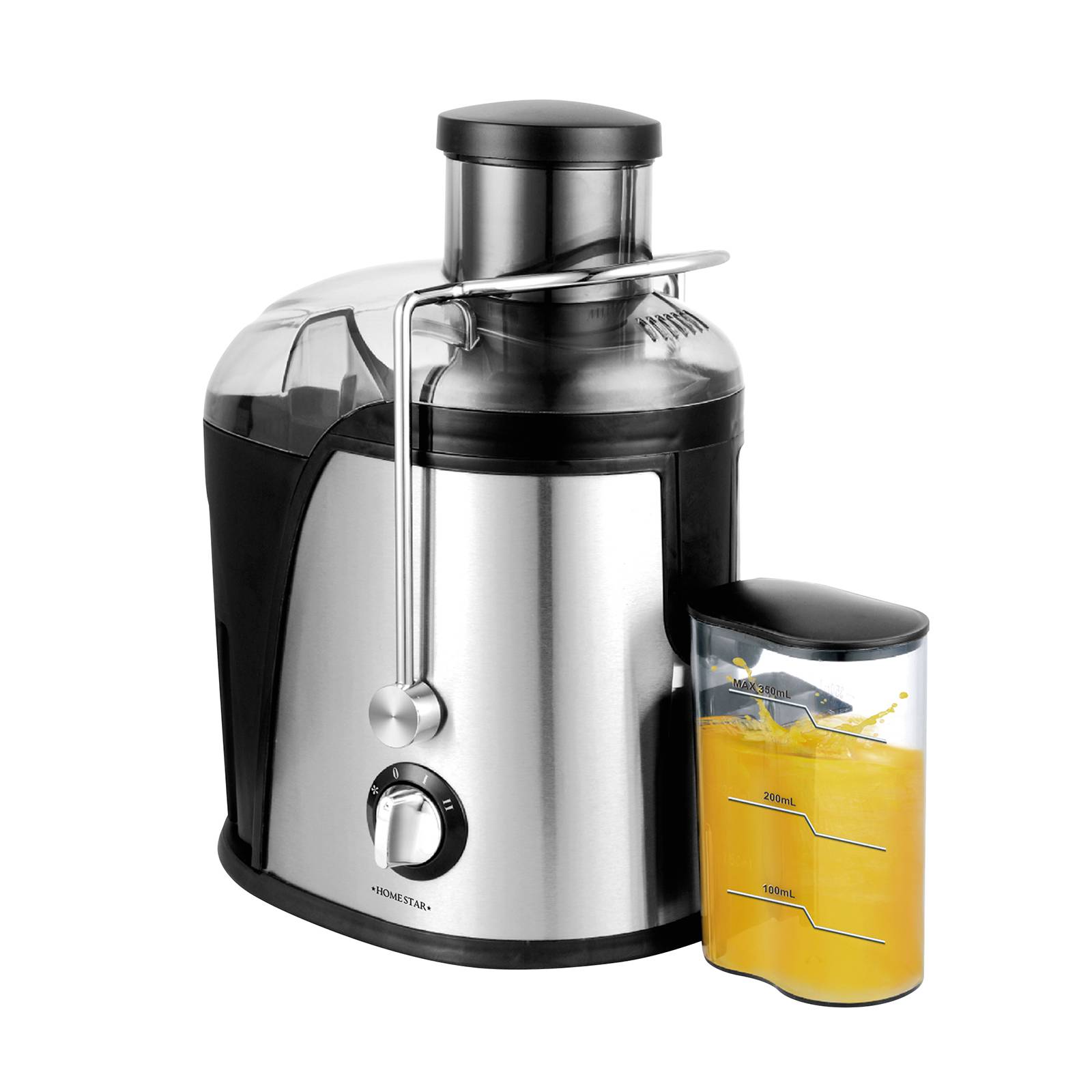 Extracteur de Jus Électrique 500W Inox 2 Vitesses avec Réservoir à Pulpe 450 mL-0