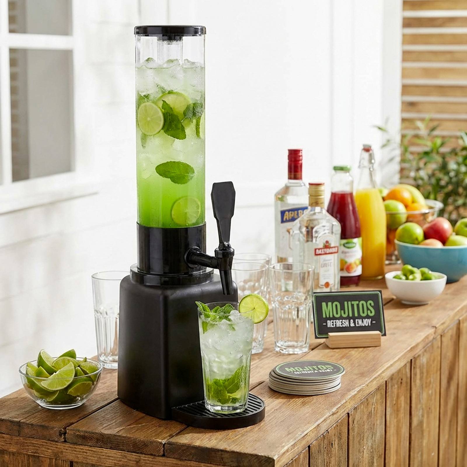 Distributeur de Boissons 1.3L avec Robinet et Réservoir Translucide-2