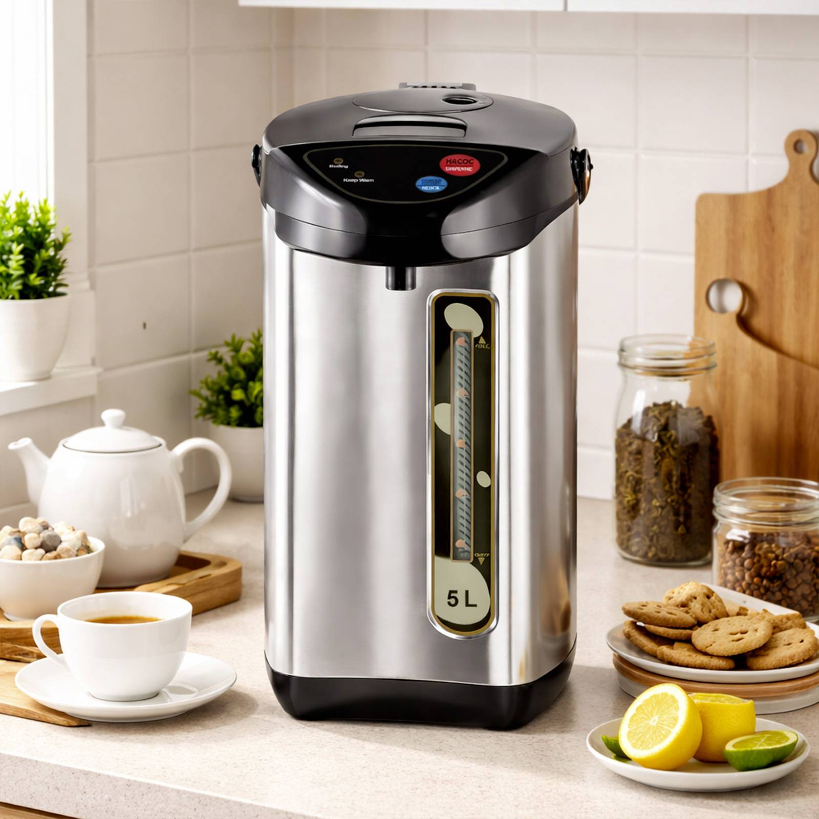 Distributeur d’Eau Chaude 5L Inox avec Maintien au Chaud et Distribution 3 Modes-3