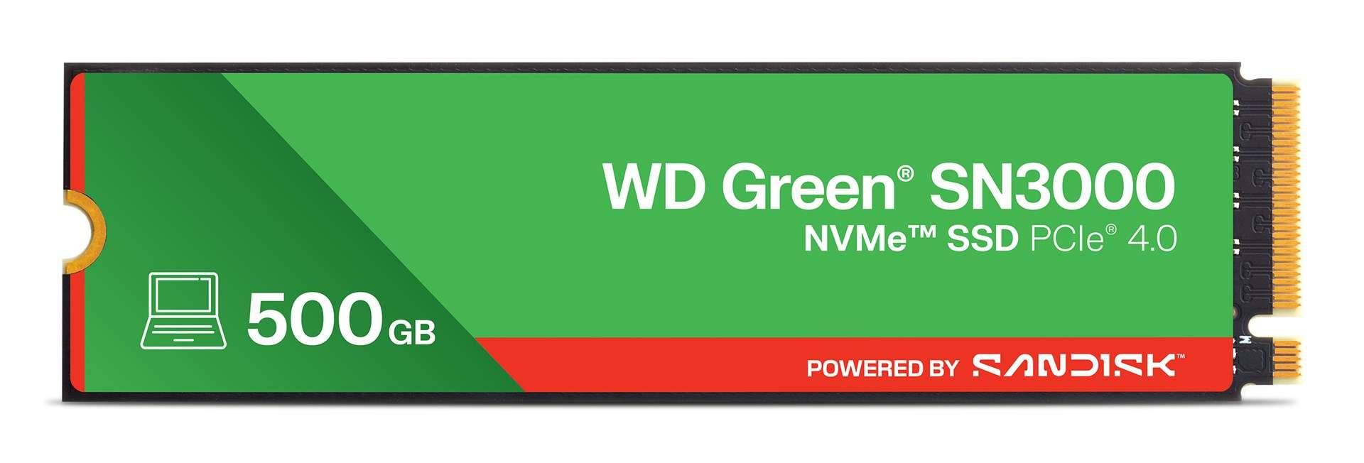 WD Green SN3000 NVMe SSD 500Go M.2 2280 POWERED BY SANDISK-0