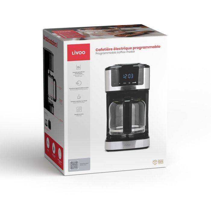 Cafetière électrique inox programmable 12-15 tasses-5