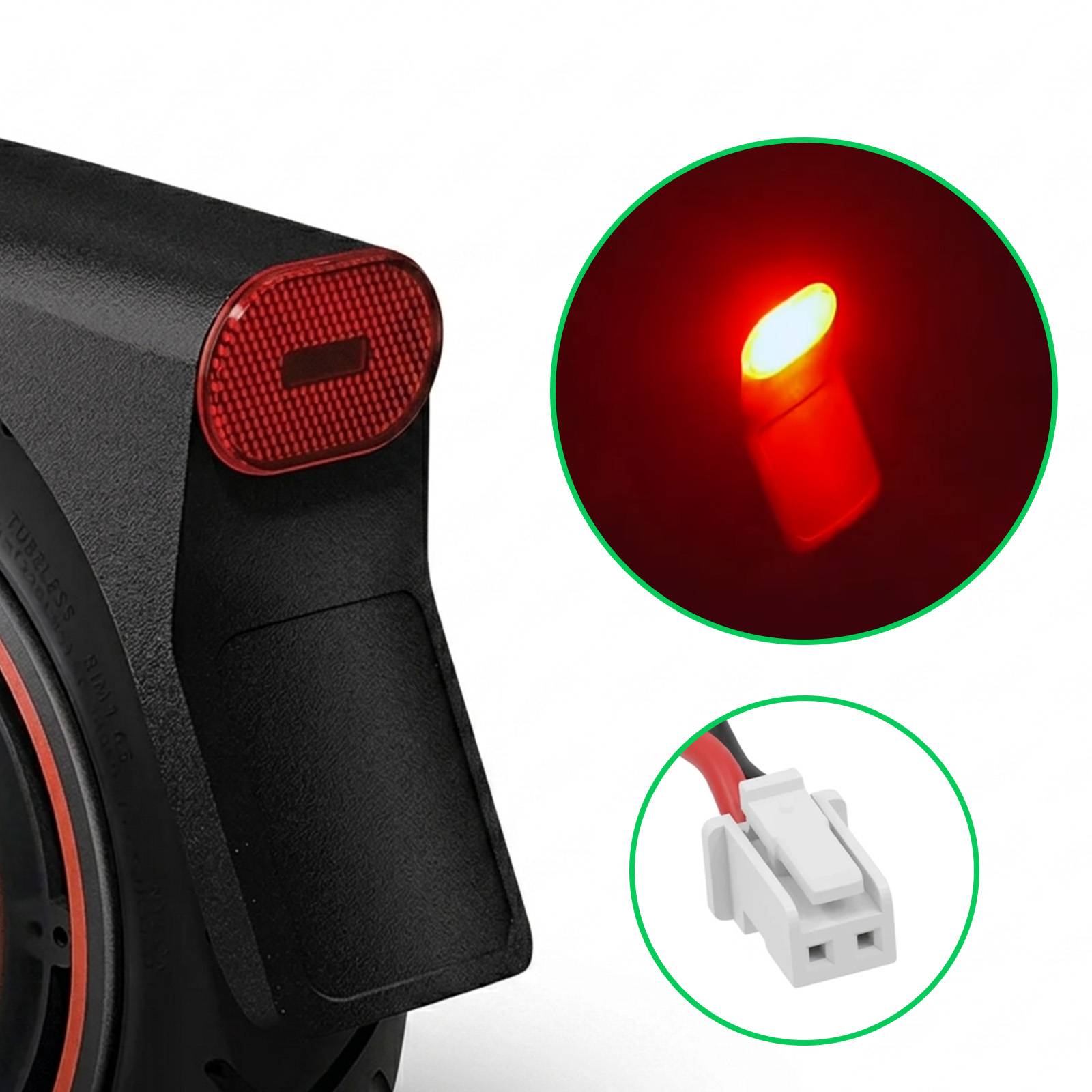 Feu Arrière LED pour Xiaomi Scooter 5 Max / 5 Pro avec Kit de Fixation-3