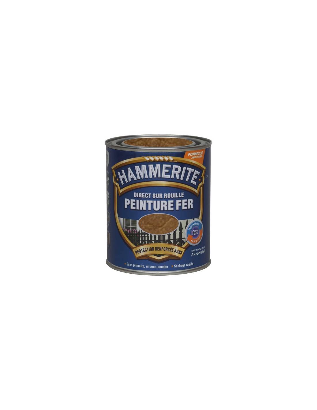 Peinture Hammerite Fer Martelé 0.25l Cuivre 070707 - Julien-0