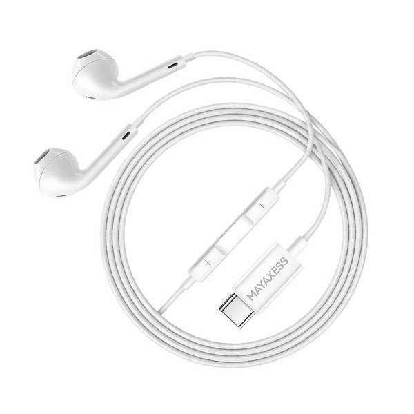 Écouteurs Filaires USB-C pour Pixel 9 Pro XL avec Microphone intégré
