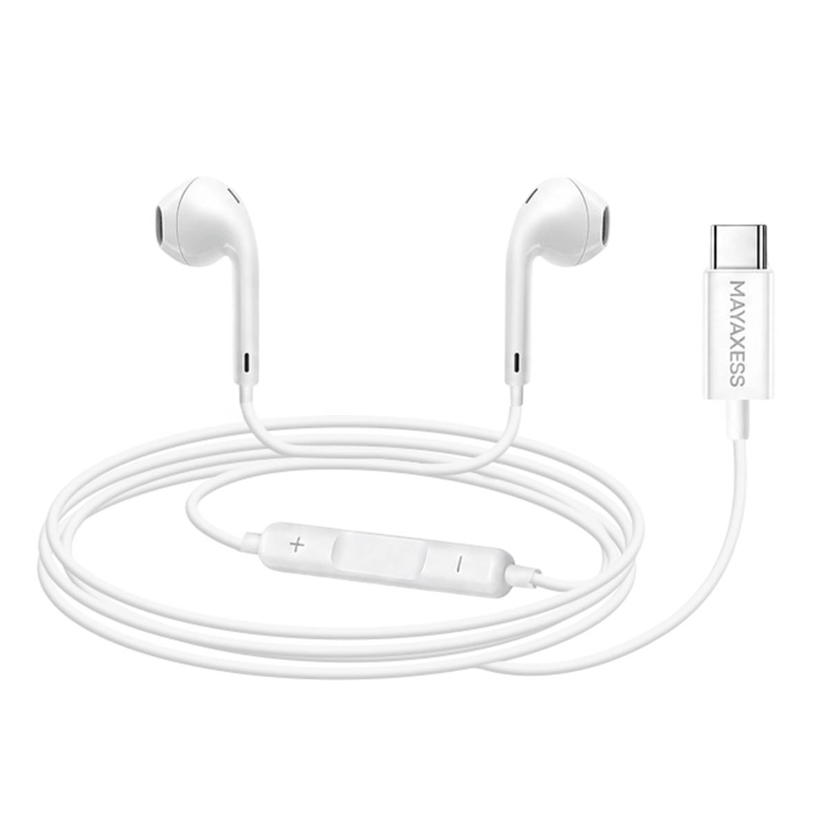 Écouteurs Filaires USB-C pour Samsung Galaxy A53 avec Micro intégré-0