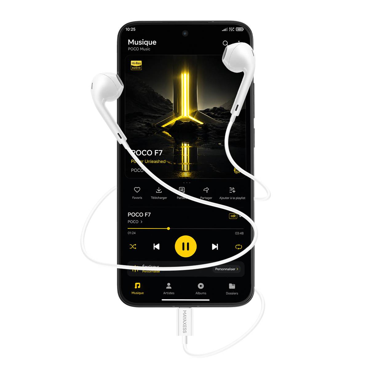 Écouteurs Filaires USB-C avec Microphone intégré pour Xiaomi Poco F7-4