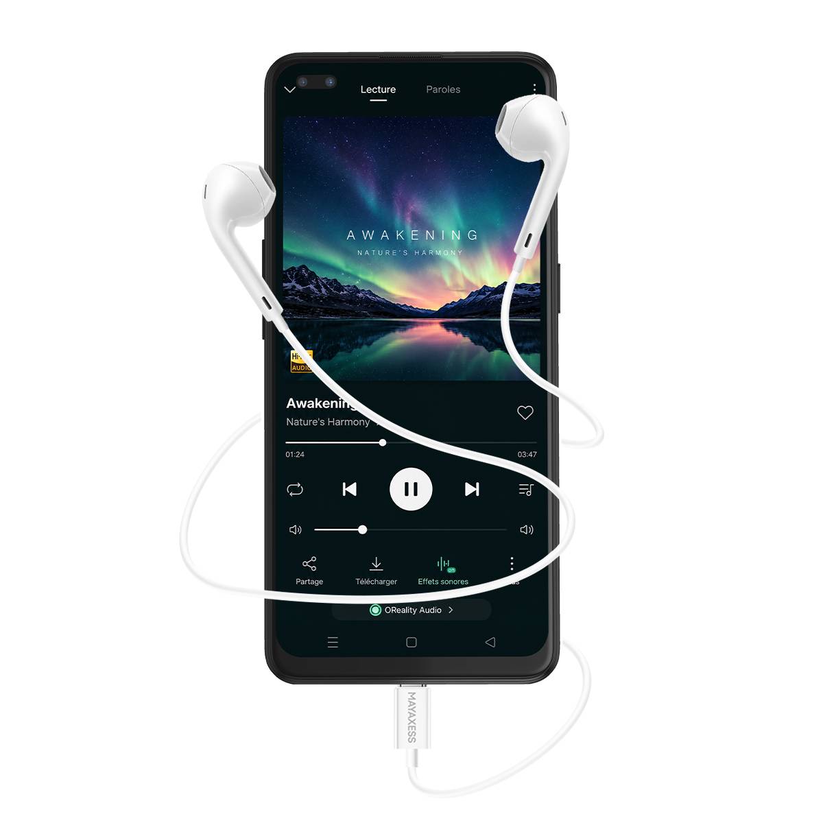 Écouteurs Filaires USB-C avec Micro intégré pour Oppo Reno 14-4