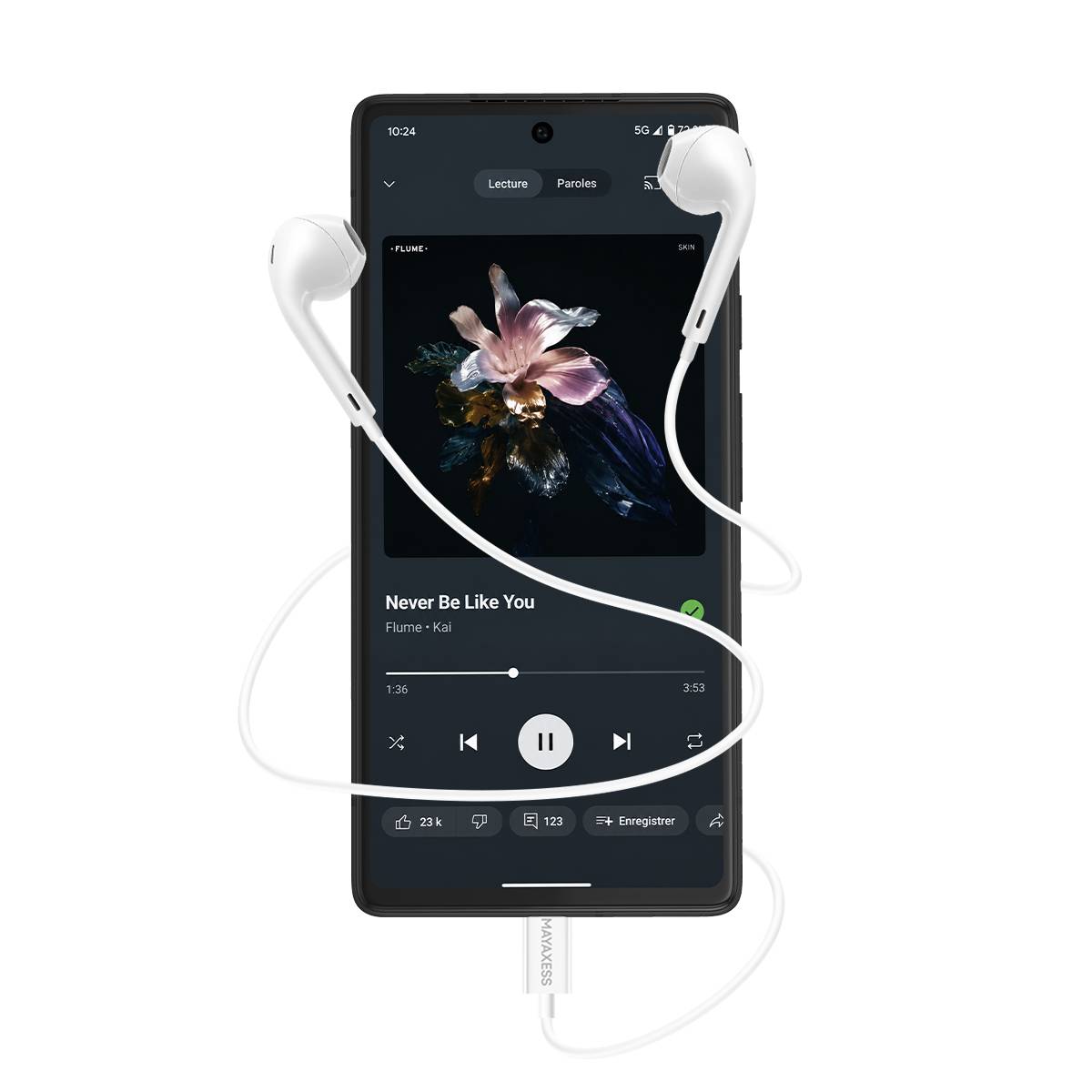 Écouteurs Filaires USB-C avec Micro intégré pour Pixel 6a-4