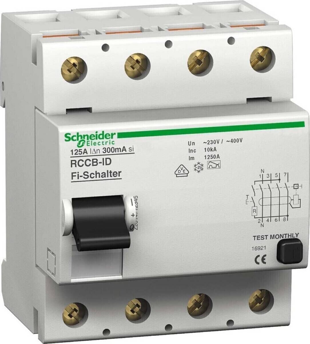 Schneider Electric A9Z26463 A9Z26463 Interrupteur différentiel A 63 A 0.5 A 415 V-1