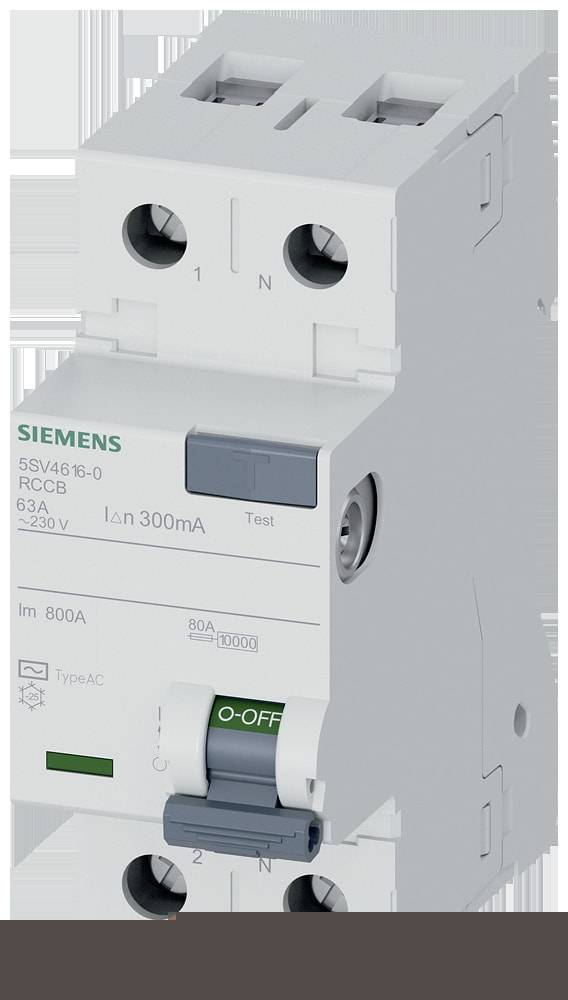 Siemens 5SV46160 5SV4616-0 Interrupteur différentiel AC 63 A 0.3 A 230 V-0