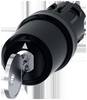 Siemens 3SU10005JL010AA0 3SU1000-5JL01-0AA0 Commutateur à clé collerette plastique clé noir, argent 2 x 45 ° 1 pc(s)