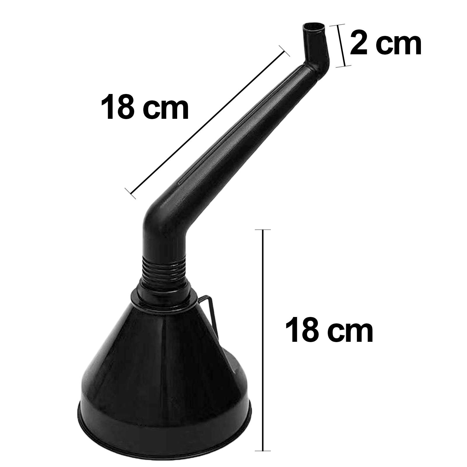 Entonnoir Carburant 18 cm avec Bec Courbé en Plastique Durable-3