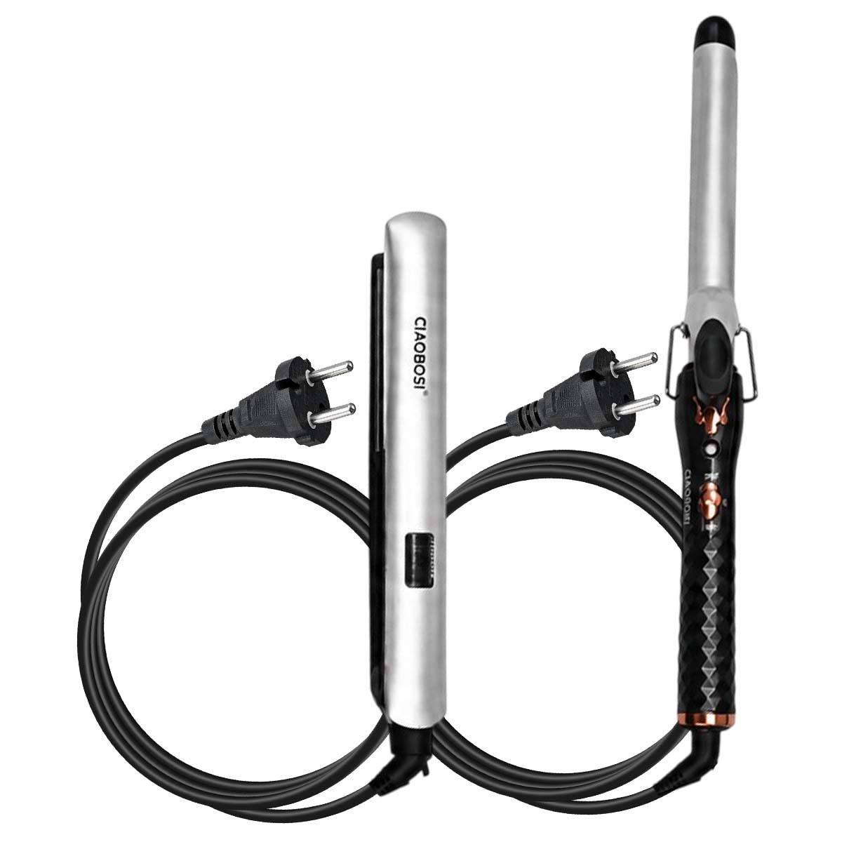 Set de Coiffure 45W avec Fer à Lisser et Boucleur 110V-240V-1