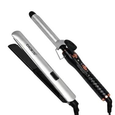 Set de Coiffure 45W avec Fer à Lisser et Boucleur 110V-240V