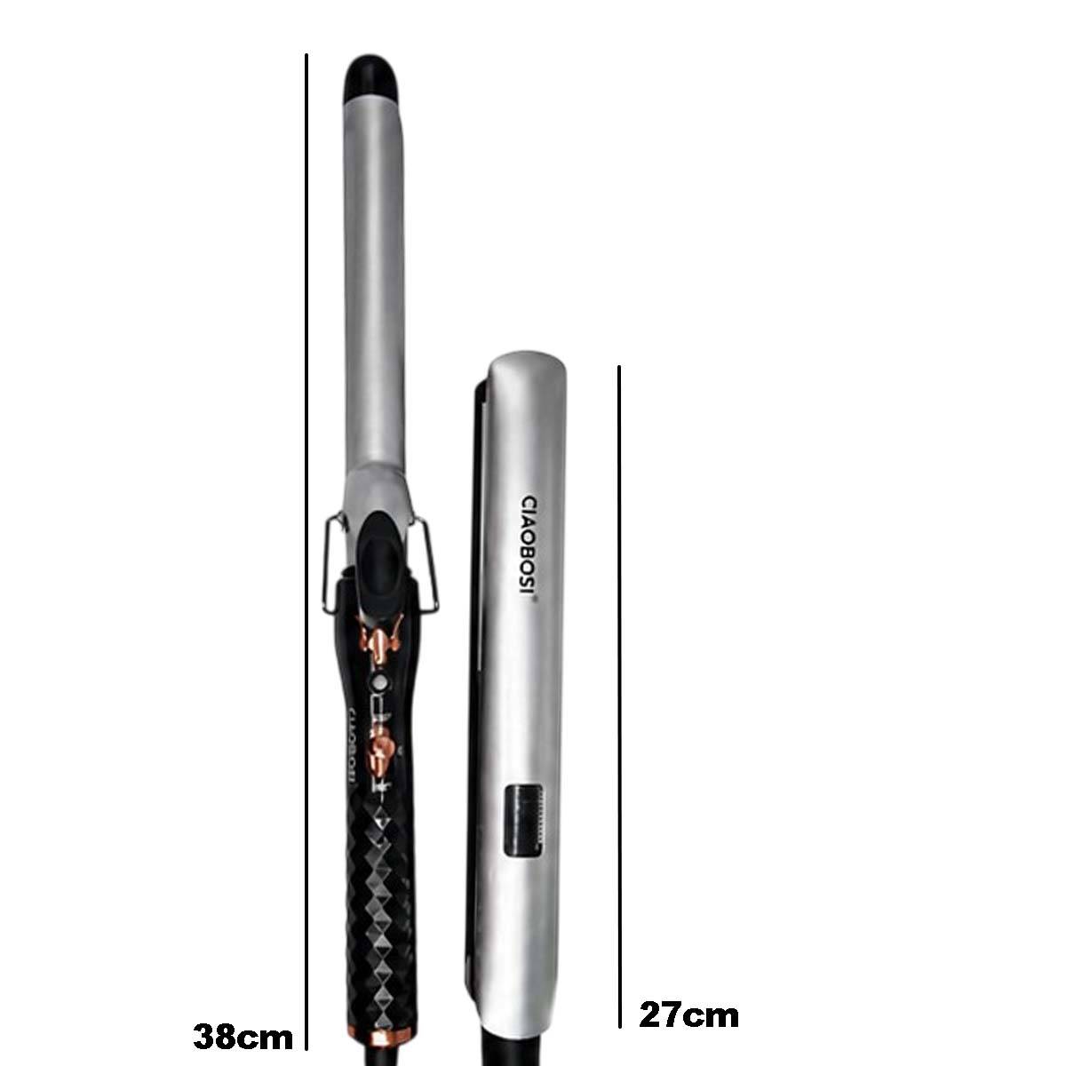 Set de Coiffure 45W avec Fer à Lisser et Boucleur 110V-240V-3