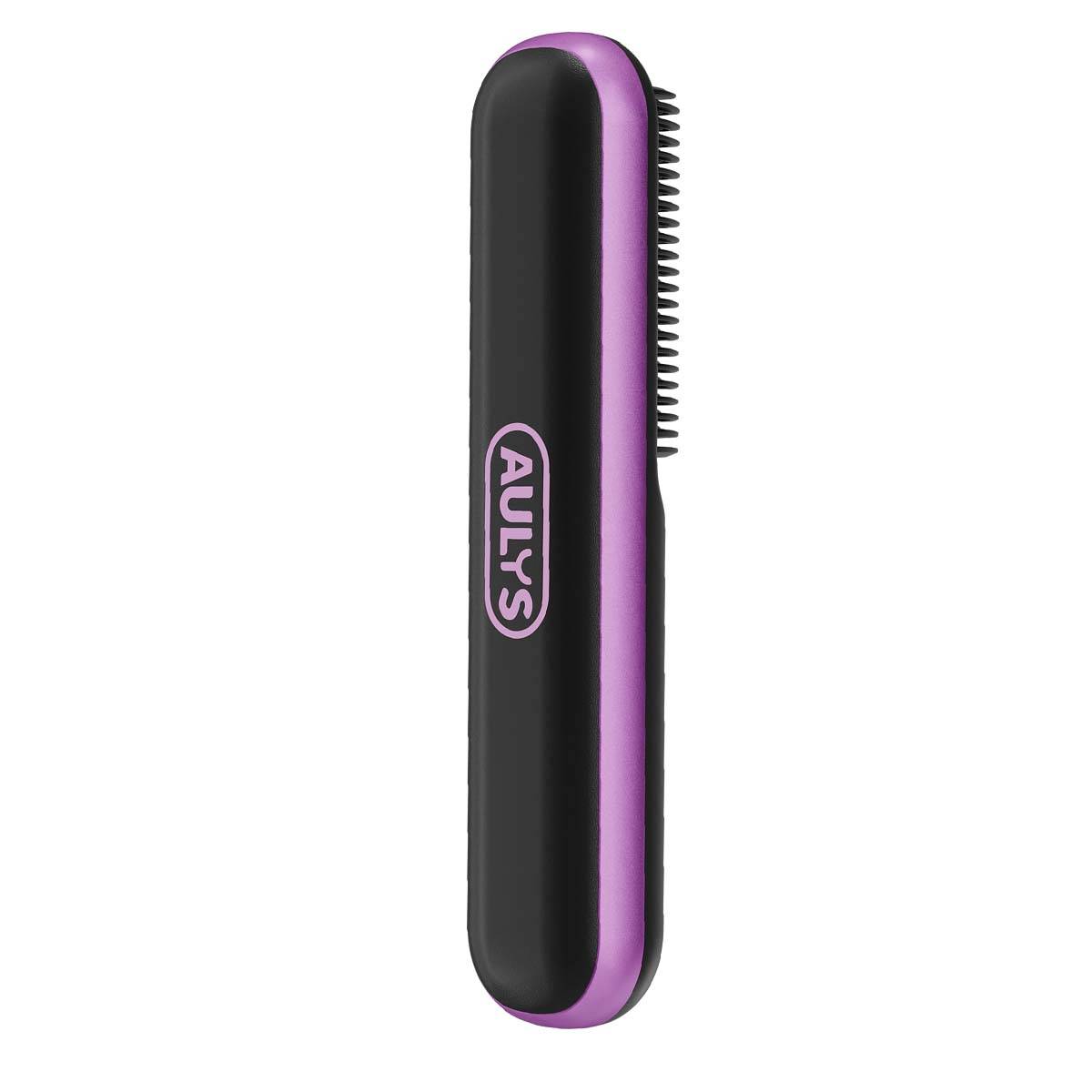 Brosse Lissante Sans Fil en Céramique avec Peigne Anti-Brûlure Rechargeable-0