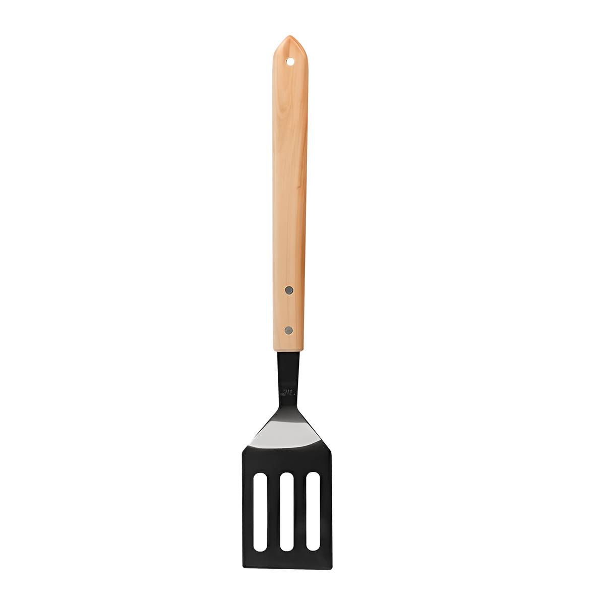 Spatule de Barbecue en Acier Inoxydable avec Manche en Bois de Chêne 41cm-1