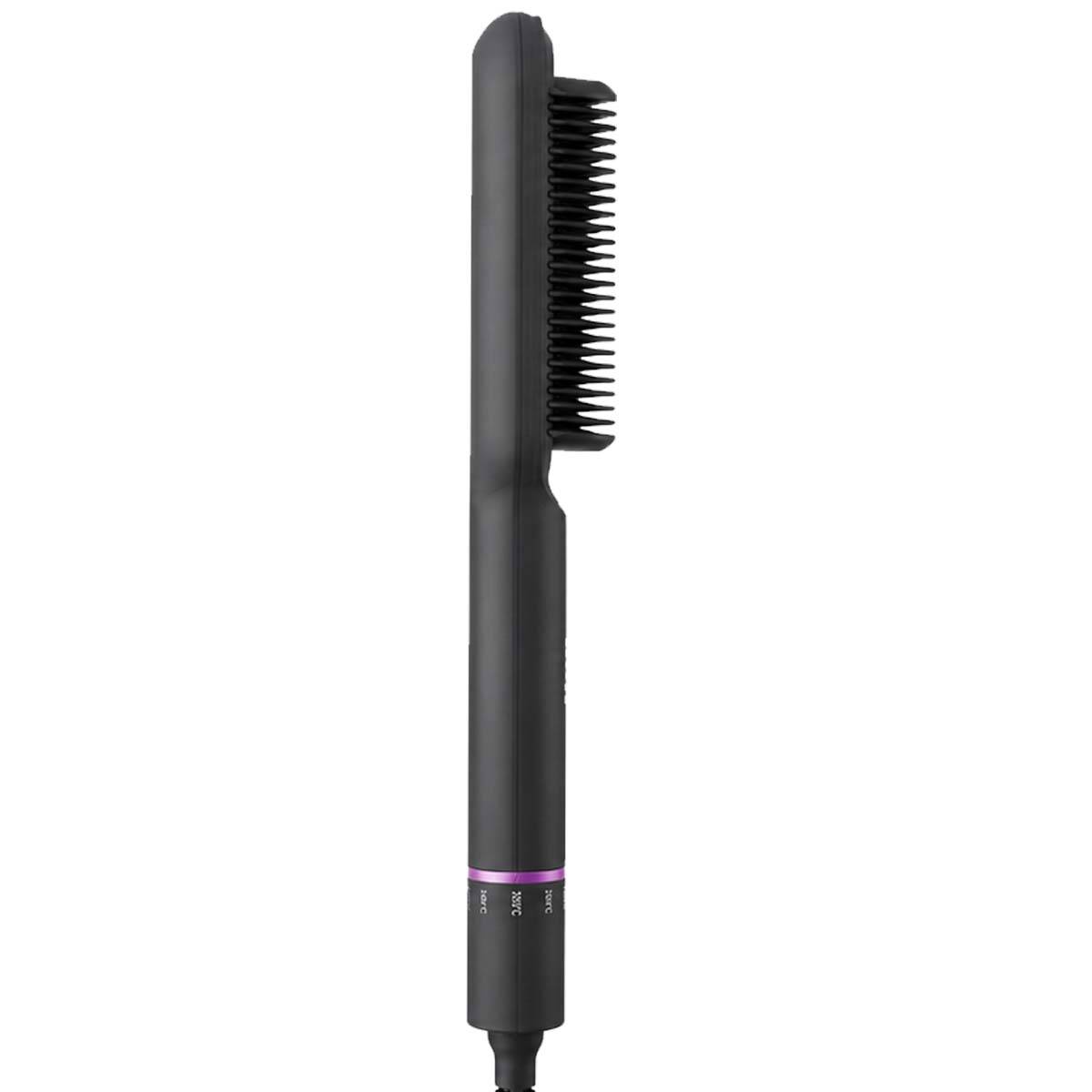 Brosse Lissante Chauffante en Céramique avec Peigne Anti-Brûlure Réglable-3