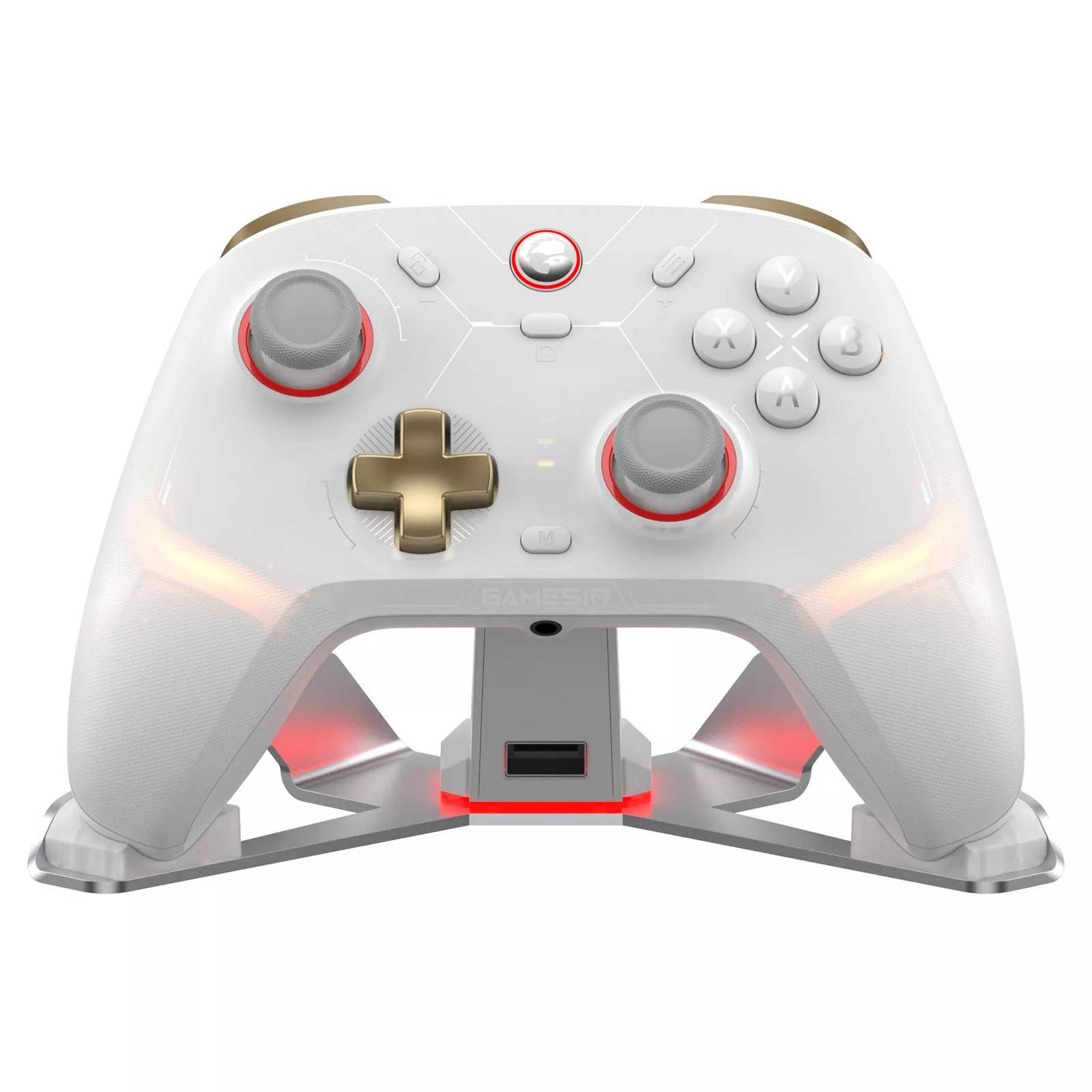 Gamepad Sans Fil Bluetooth Avec Station De Charge Pour Switch Android iOS PC - Blanc - Yonis-0