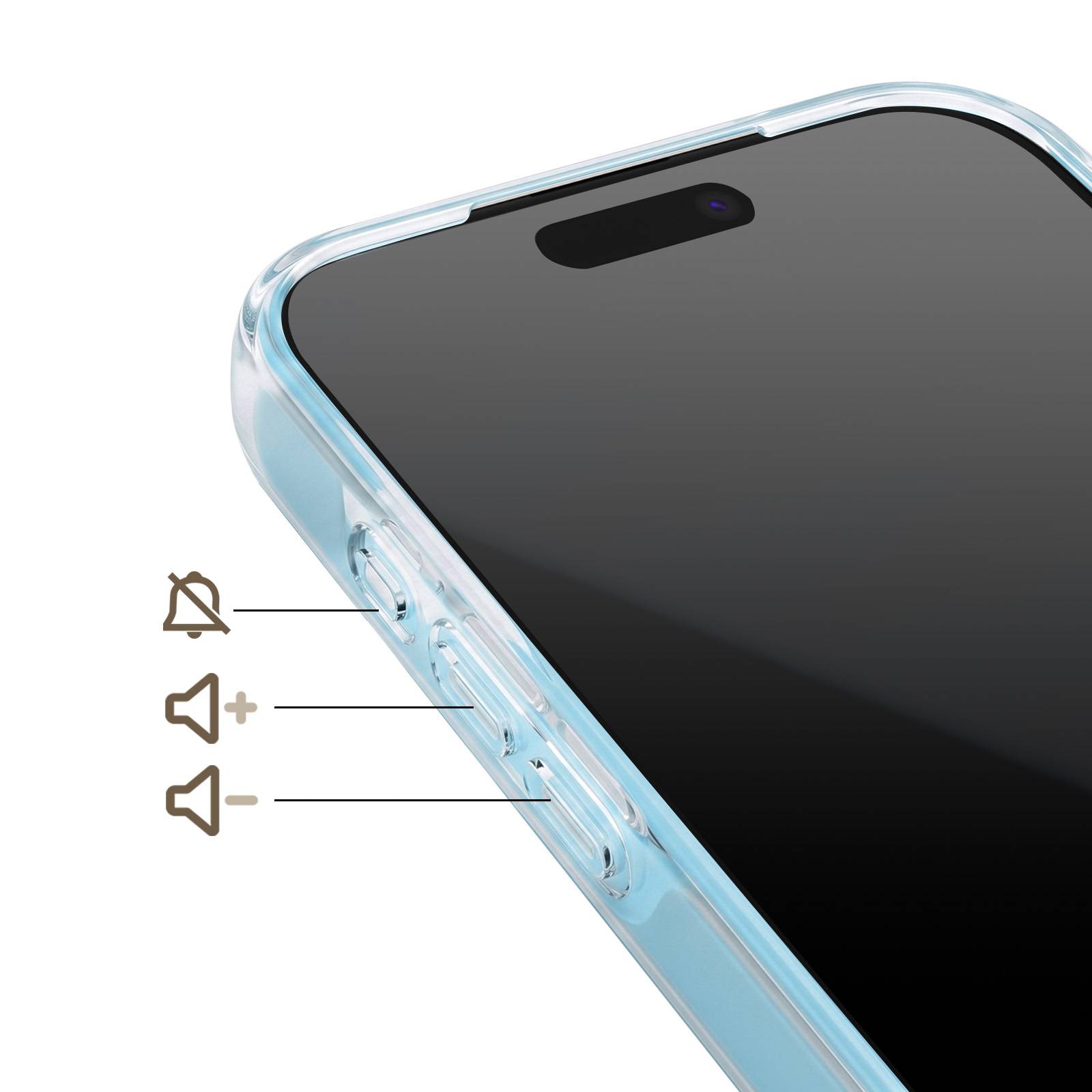 Coque pour iPhone 14 avec Motif Raisin en Relief 3D et Contour Surélevé-2