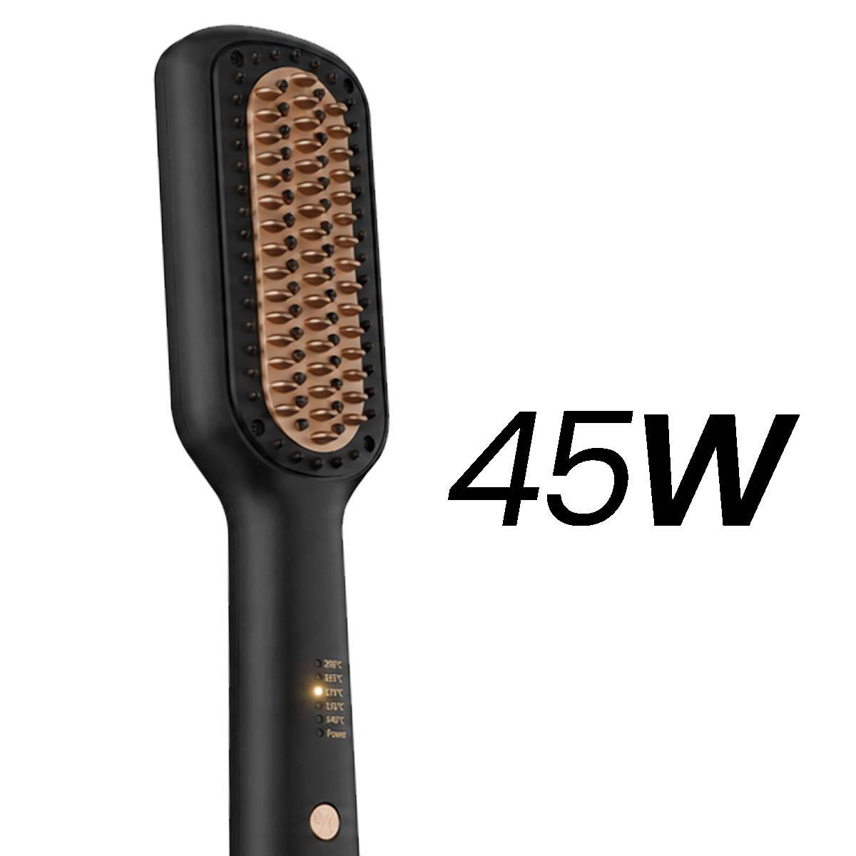 Brosse Lissante Chauffante 45W pour un Lissage Rapide Anti-brûlure-4