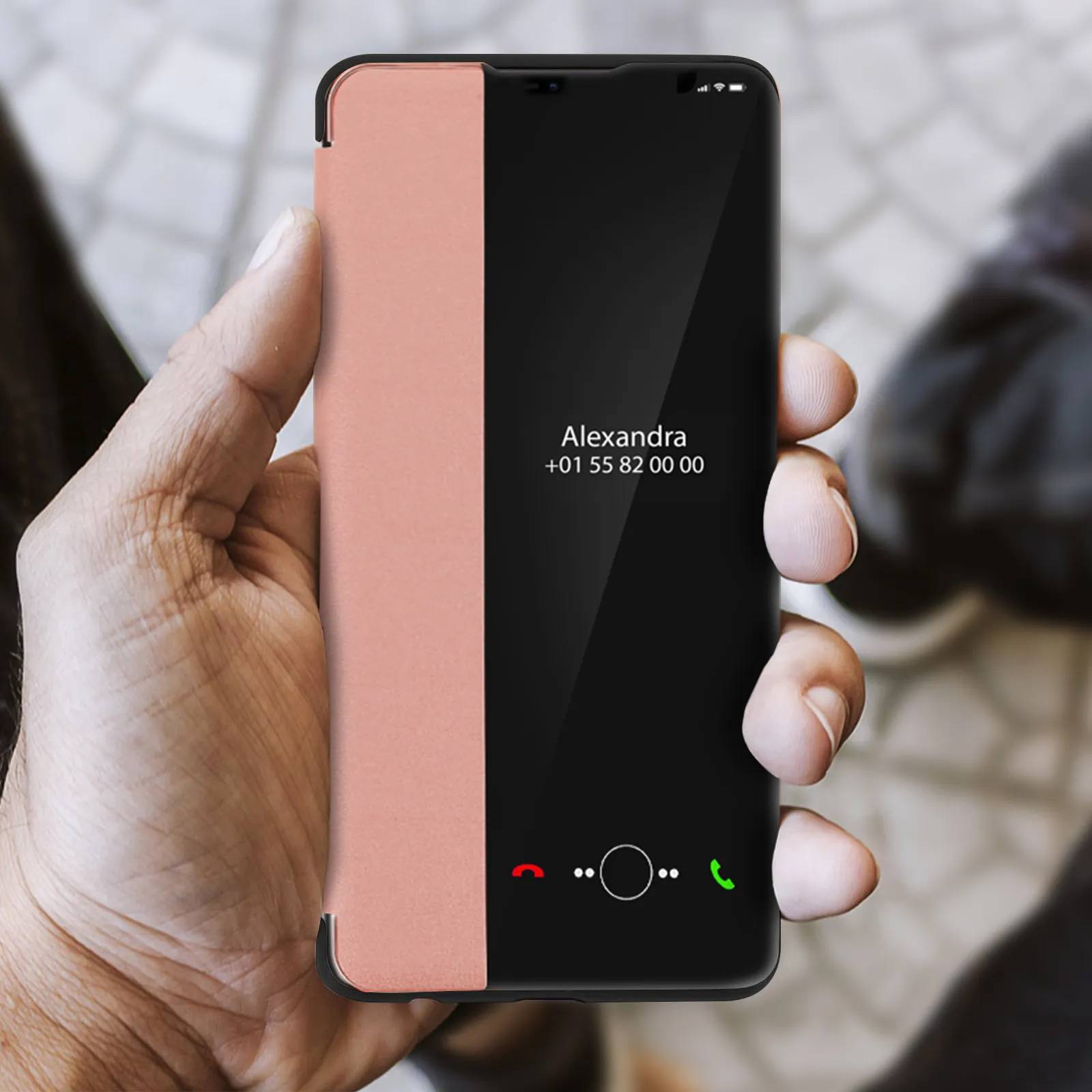 Étui Folio pour Huawei P30 avec Grande Fenêtre de Visualisation-2