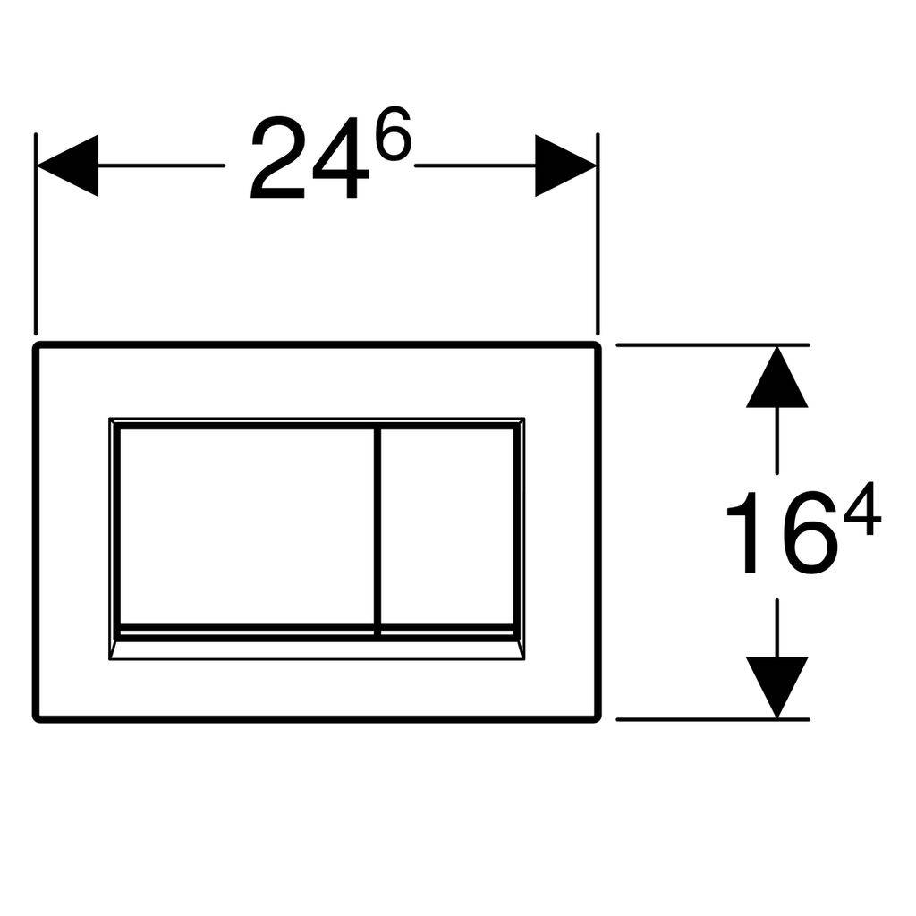 Plaque de déclenchement 3/6L Geberit Sigma20-Blanc/Chromé Br-1