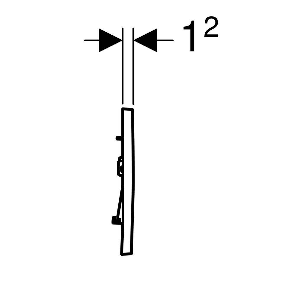 Plaque de déclenchement 3/6L Geberit Sigma20-Blanc/Chromé Br-2