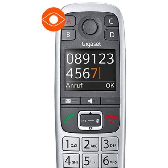 Téléphone Sans Fils Dect Noir/argent Avec Répondeur Gigaset e560a-3
