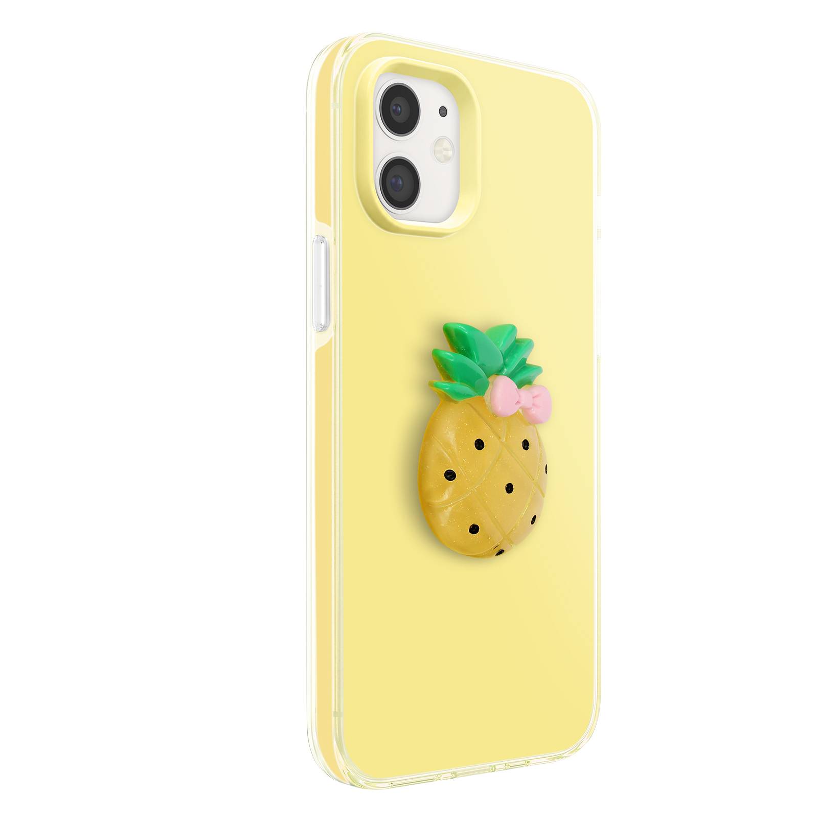 Coque pour iPhone 11 avec Motif Ananas en Relief 3D et Contour Surélevé-1