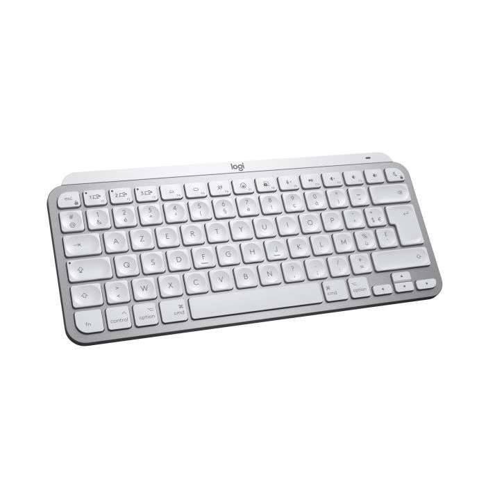 Logitech Master MX Keys Mini for Mac, Mini, Sans fil, Bluetooth, AZERTY, LED, Gris-0