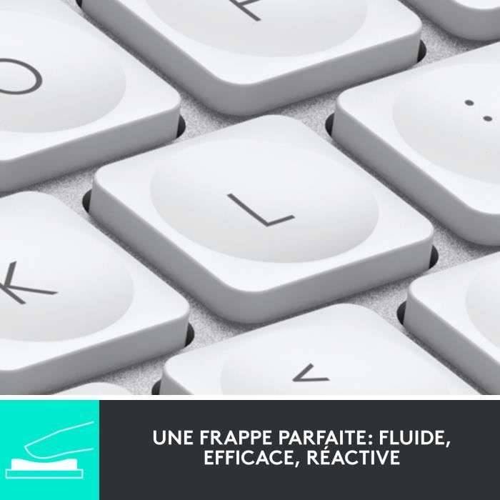 Logitech Master MX Keys Mini for Mac, Mini, Sans fil, Bluetooth, AZERTY, LED, Gris-2