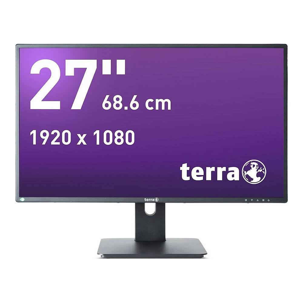 TERRA LCD/LED 2756W PV V4 schwarz GREENLINE PLUS, 68,6 cm (27"), 1920 x 1080 pixels, Full HD, LCD, 5 ms, Noir