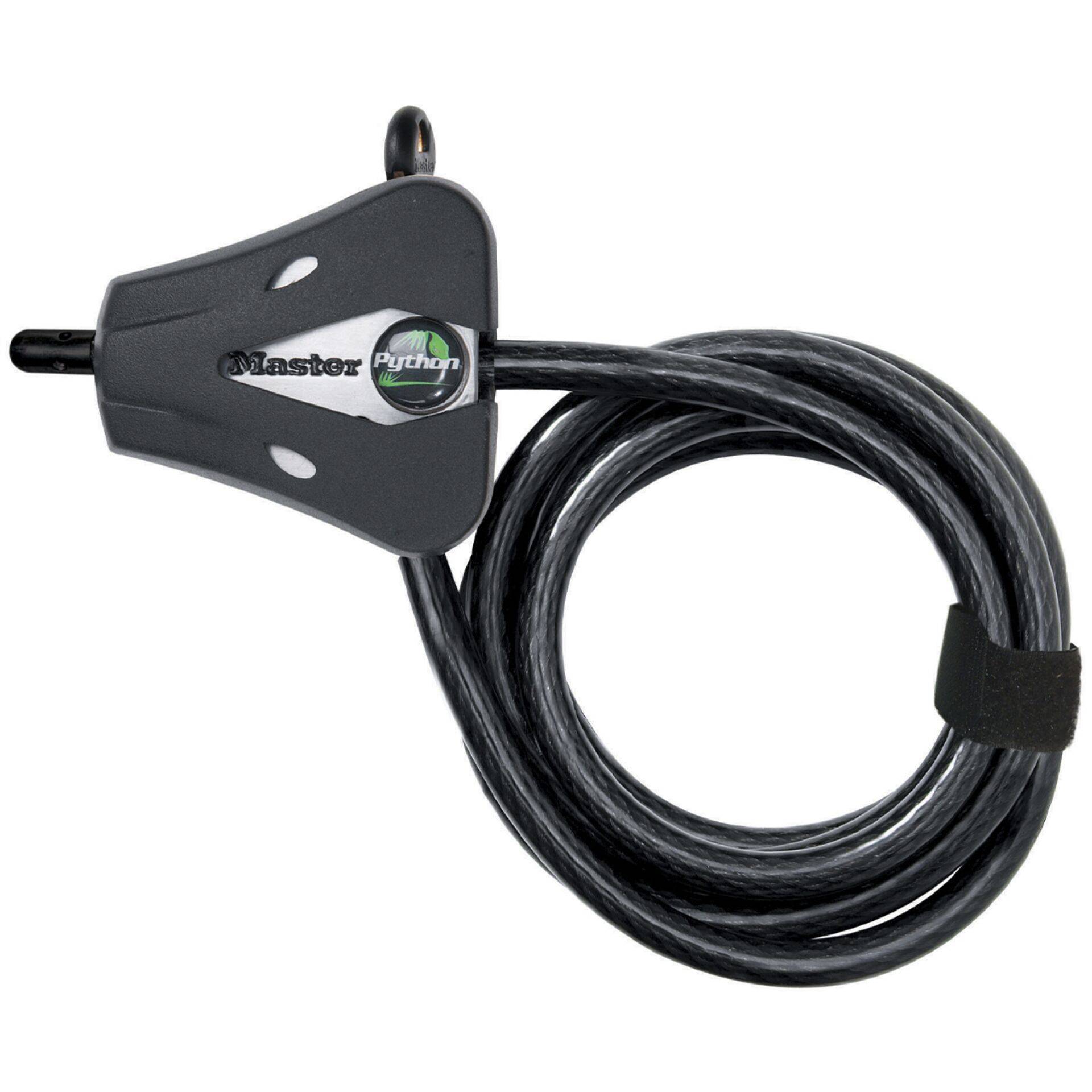 MASTER LOCK Câble antivol ajustable [Longueur ajustable de 30 cm à 1,8 m] [Solution Brevetée Python] 8418EURD-0