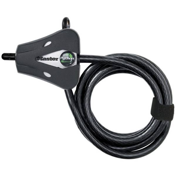 MASTER LOCK Câble antivol ajustable [Longueur ajustable de 30 cm à 1,8 m] [Solution Brevetée Python] 8418EURD