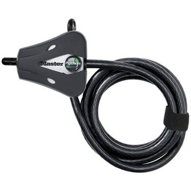 MASTER LOCK Câble antivol ajustable [Longueur ajustable de 30 cm à 1,8 m] [Solution Brevetée Python] 8418EURD