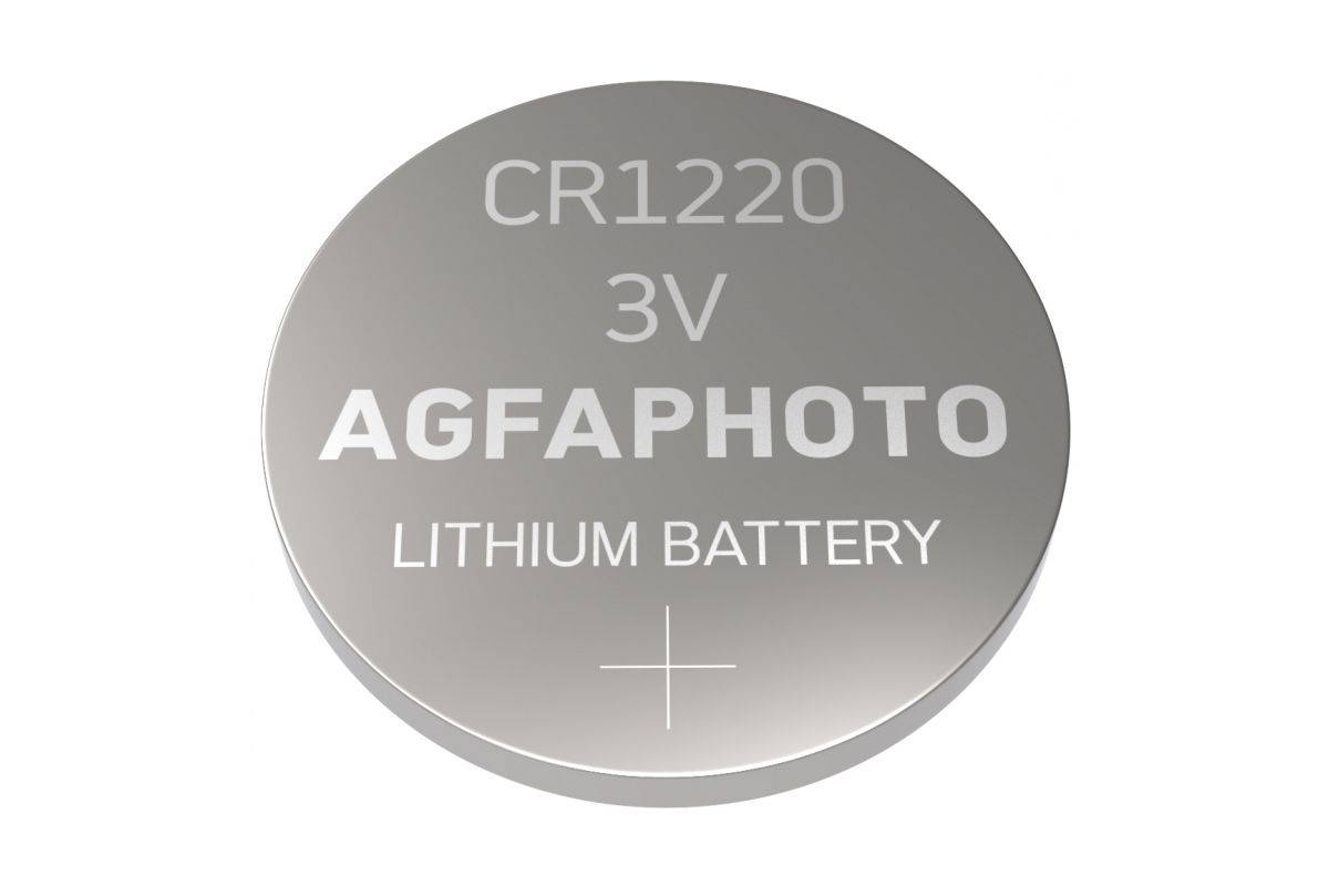 Agfaphoto Batterie au lithium, pile bouton, CR1220, 3 V extrême, blister de vente au détail (paquet de 5)-0