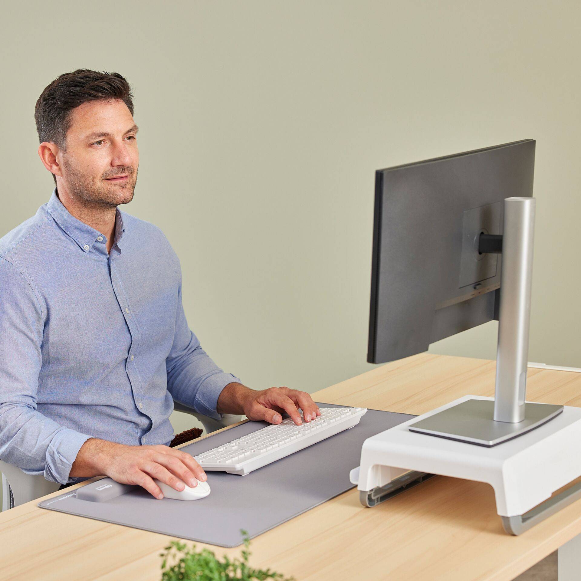 FELLOWES Repose-poignets clavier Breyta - Gris-1