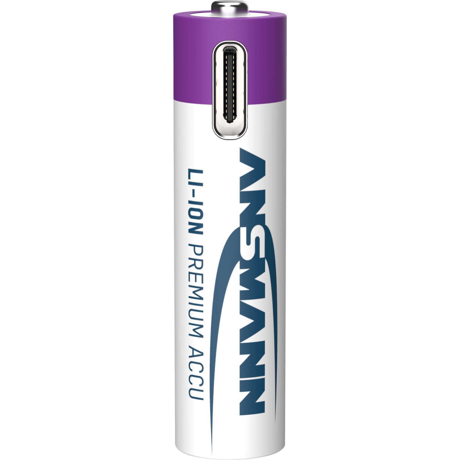 ANSMANN Accu lithium AAA, 4 pièces, rechargeables Type-C, 1,5 V-1