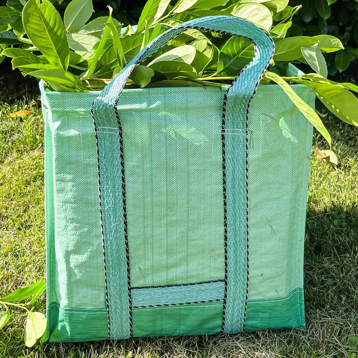 Sac à déchets verts Tecplast renforcé 148l - sc175jd - carré - vert-0