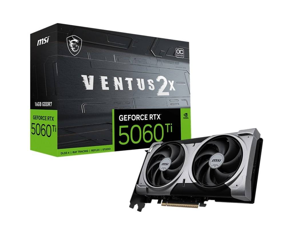 MSI VENTUS GeForce RTX 5060 TI 16G 2X OC PLUS NVIDIA 16 Go GDDR7-2
