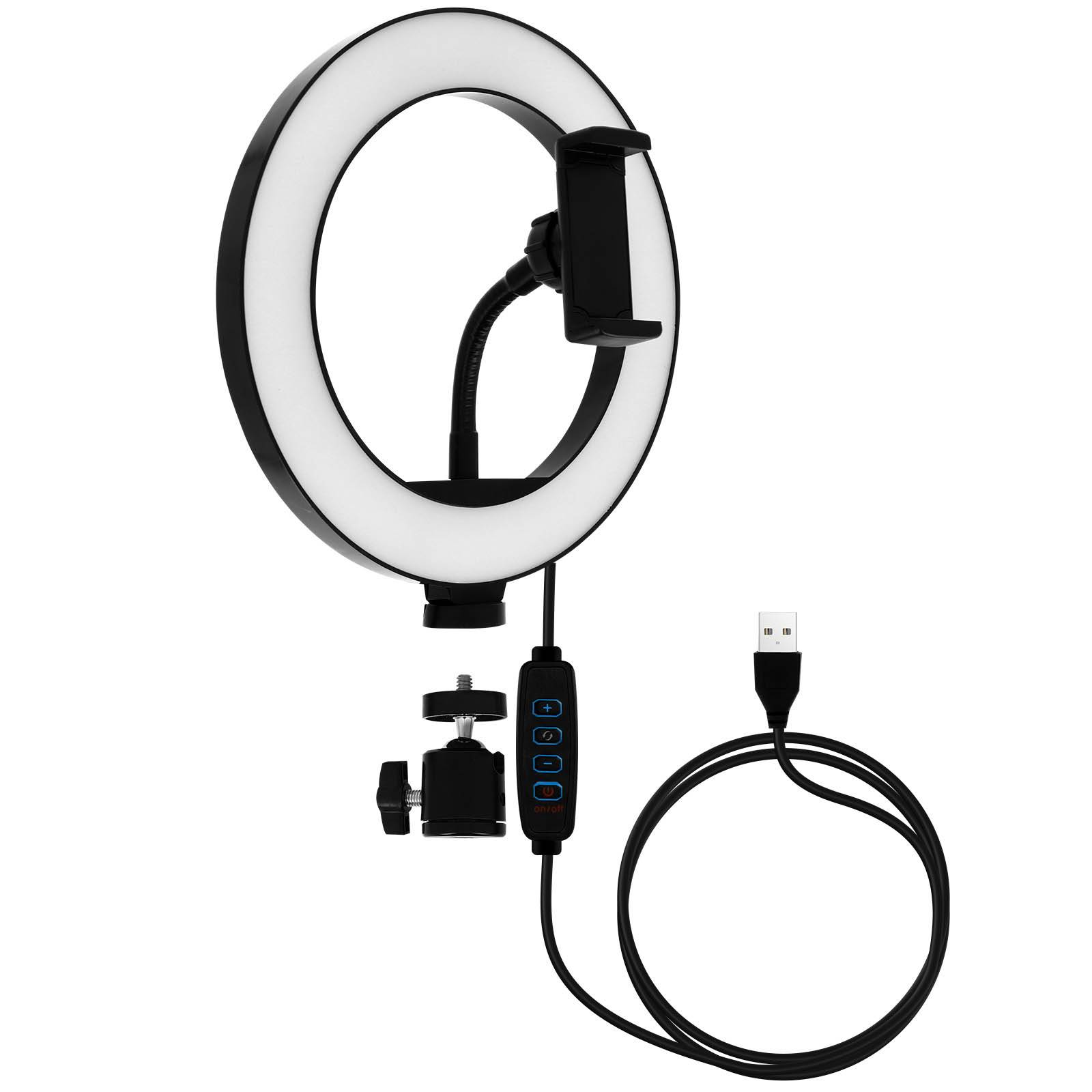 Anneau Lumineux LED 26cm 10W avec Support Smartphone-0