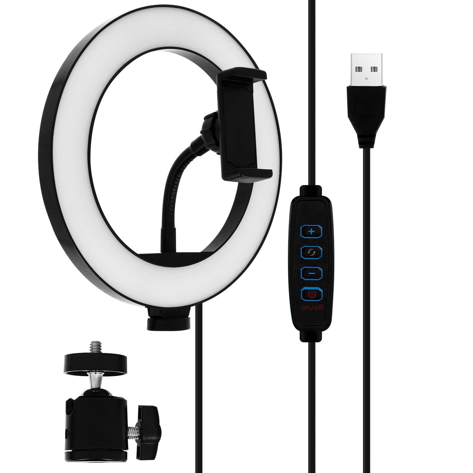 Anneau Lumineux LED 26cm 10W avec Support Smartphone-1