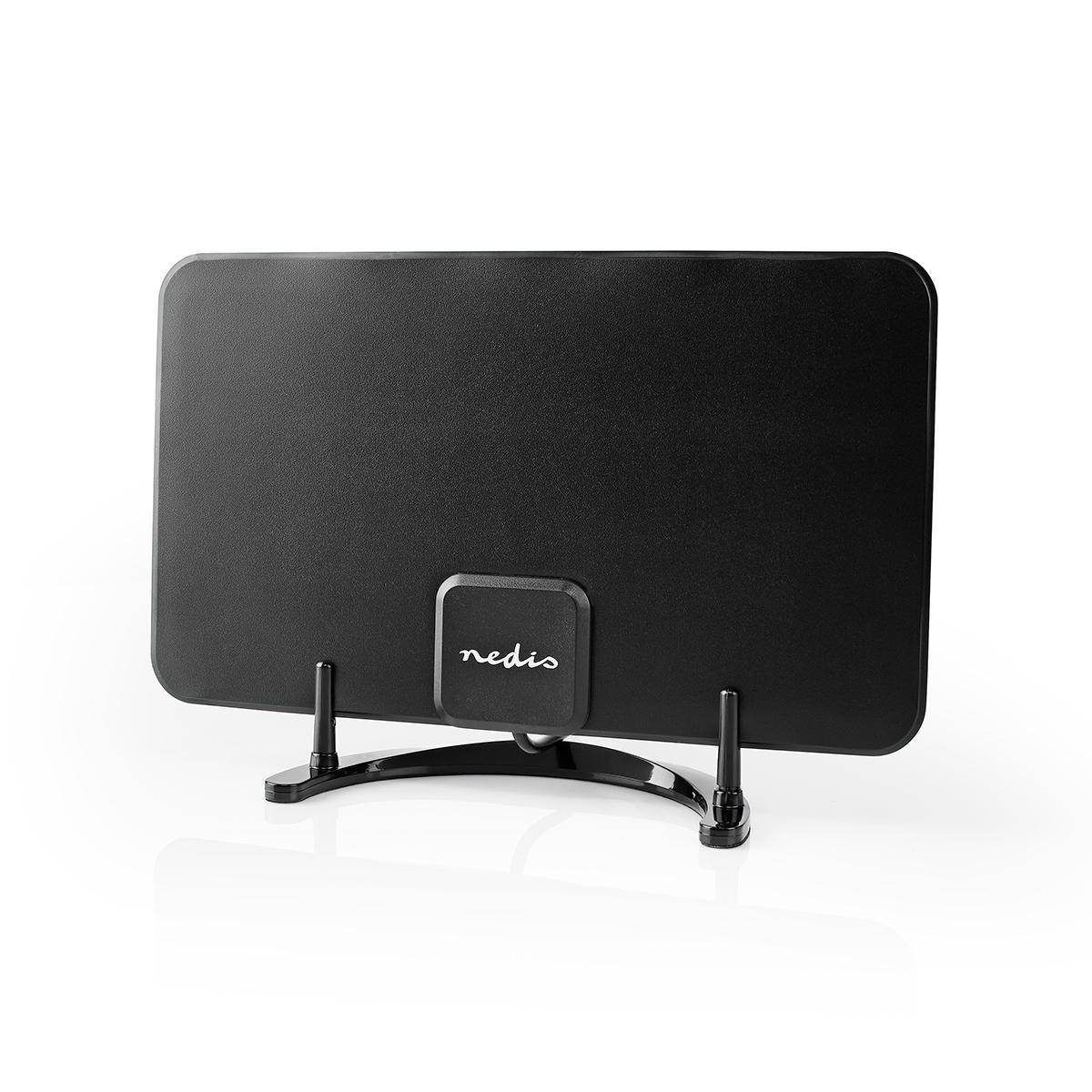 Antenne TV Intérieure Plate DVB-T / T2 DAB+ FM Gain 26dB Portée 25km-0
