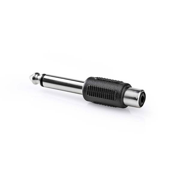 Adaptateur Audio Mono 6,35 mm Mâle vers RCA Femelle Plaqué Nickel